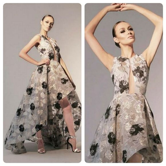 Nicole Bakti Floral Embroidered Jewel Dress - Picture 3 of 11